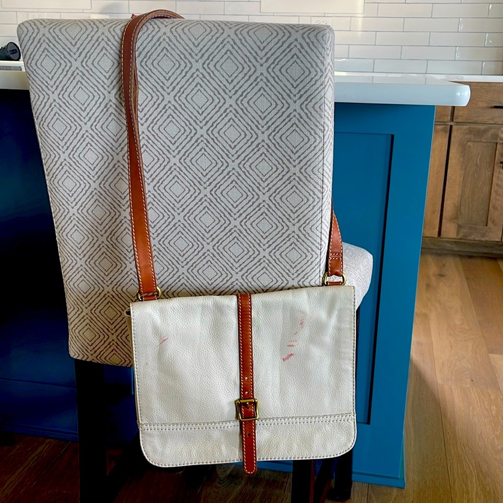 Fossil leather crossbody purse